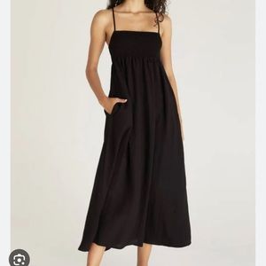 Zara black midi dress